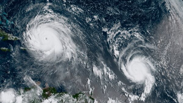 Ураганы Ирма и Хосе в Атлантическом океане на снимке со спутника - Sputnik Латвия