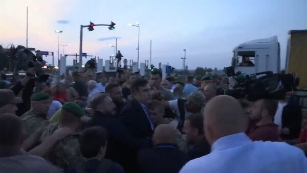 Прорыв Саакашвили через польско-украинскую границу - Sputnik Латвия