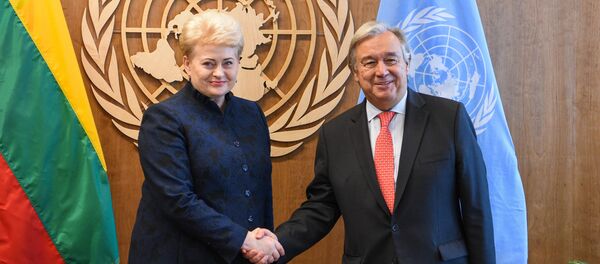 Даля Грибаускайте и Антониу Гутерреш Даля Грибаускайте и Антониу Гутерреш - Sputnik Latvija
