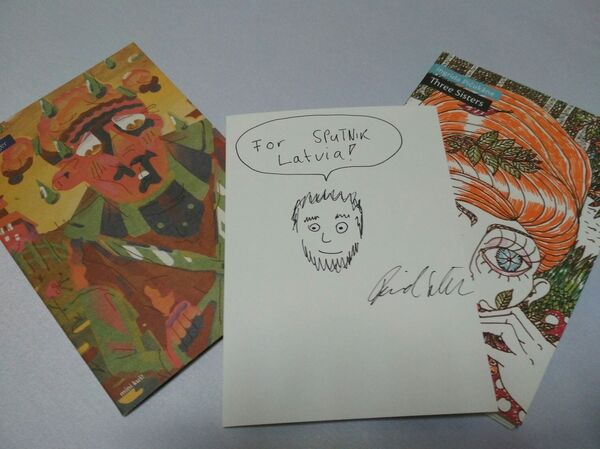 Автограф и рисунок Давида Шилтера для Sputnik Латвия - Sputnik Латвия