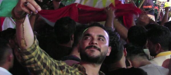 Как курды отметили референдум в Эрбиле - Sputnik Латвия