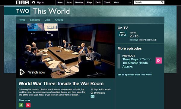 Скриншот сайта с кадром фильма BBC - Sputnik Латвия