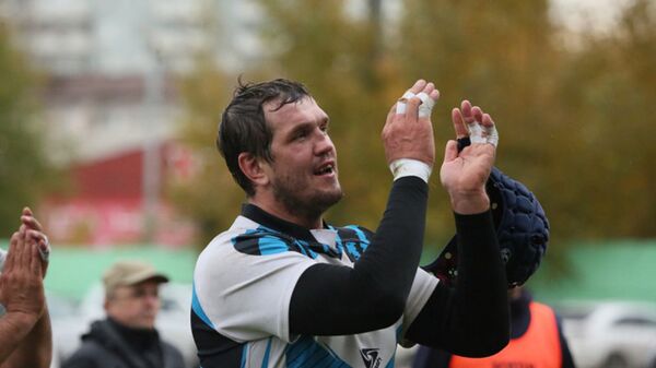 Латвийский регбист Улдис Саулите, выступающий за красноярский Енисей-СТМ - Sputnik Латвия