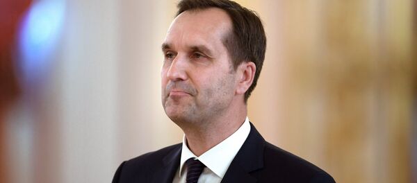 Чрезвычайный и полномочный посол Латвийской Республики Марис Риекстиньш, 3 октября 2017 - Sputnik Латвия