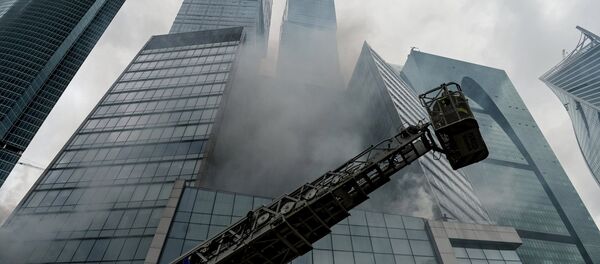 Учения МЧС в деловом центре Москва-Сити Учения МЧС в деловом центре Москва-Сити - Sputnik Латвия