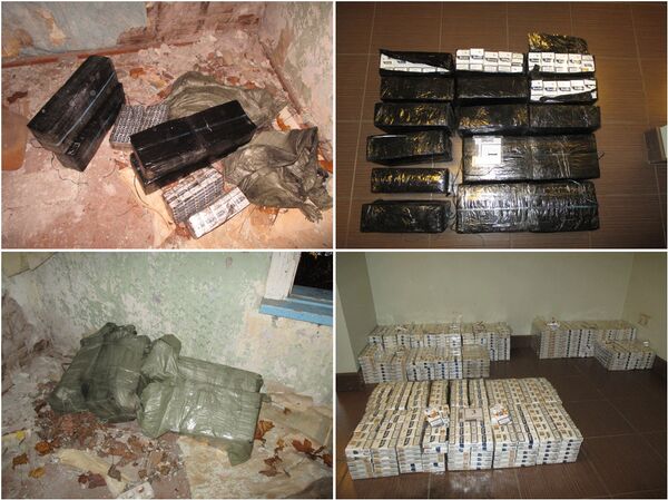 Найденные в Бикерниеках 40 тысяч контрабандных сигарет  - Sputnik Латвия