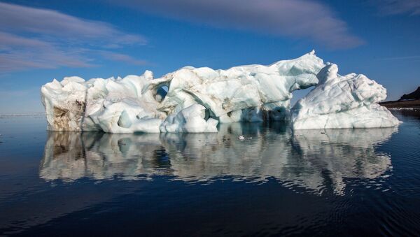 Aisbergs pie Franča Jozefa zemes arhipelāga salas krastiem - Sputnik Latvija