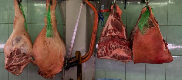 Мясо на Рижском Центральном рынке Мясо на Рижском Центральном рынке - Sputnik Latvija