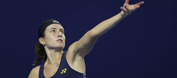 Латвийская теннисистка Анастасия Севастова, полуфинал турнира Элит Трофи в китайском Чжухае, 4 ноября 2017 г. - Sputnik Латвия