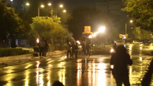 Беспорядки в Афинах во время демонстрации - Sputnik Латвия