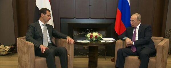Президент Сирии Башар Асад поблагодарил Владимира Путина за помощь - Sputnik Латвия