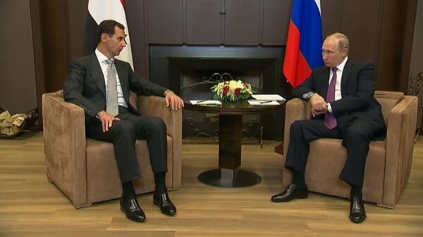 Президент Сирии Башар Асад поблагодарил Владимира Путина за помощь - Sputnik Латвия