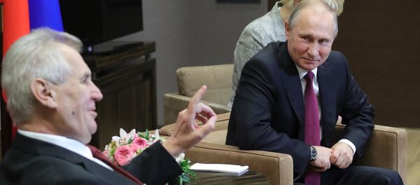 Президент РФ В. Путин встретился с президентом Чехии М. Земаном Президент РФ В. Путин встретился с президентом Чехии М. Земаном - Sputnik Latvija