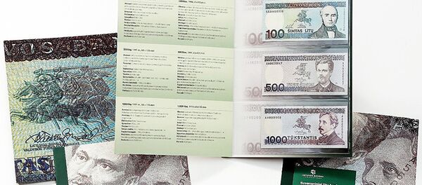 Банк Литвы выставил на продажу купюры в 1000 и 500 литов - Sputnik Латвия