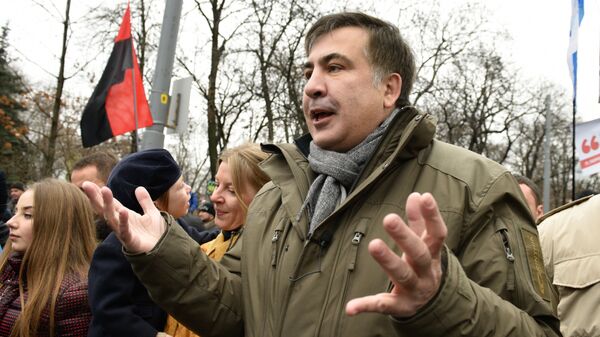 Бывший президент Грузии, экс-губернатор Одесской области Михаил Саакашвили - Sputnik Латвия