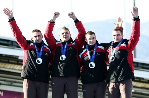 Оскарс Мелбардис, Даумантс Дрейшкенс, Арвис Вилкасте и Янис Стренга - Sputnik Латвия