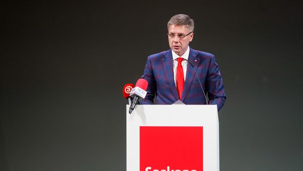 Нил Ушаков на съезде партии Согласие - Sputnik Латвия