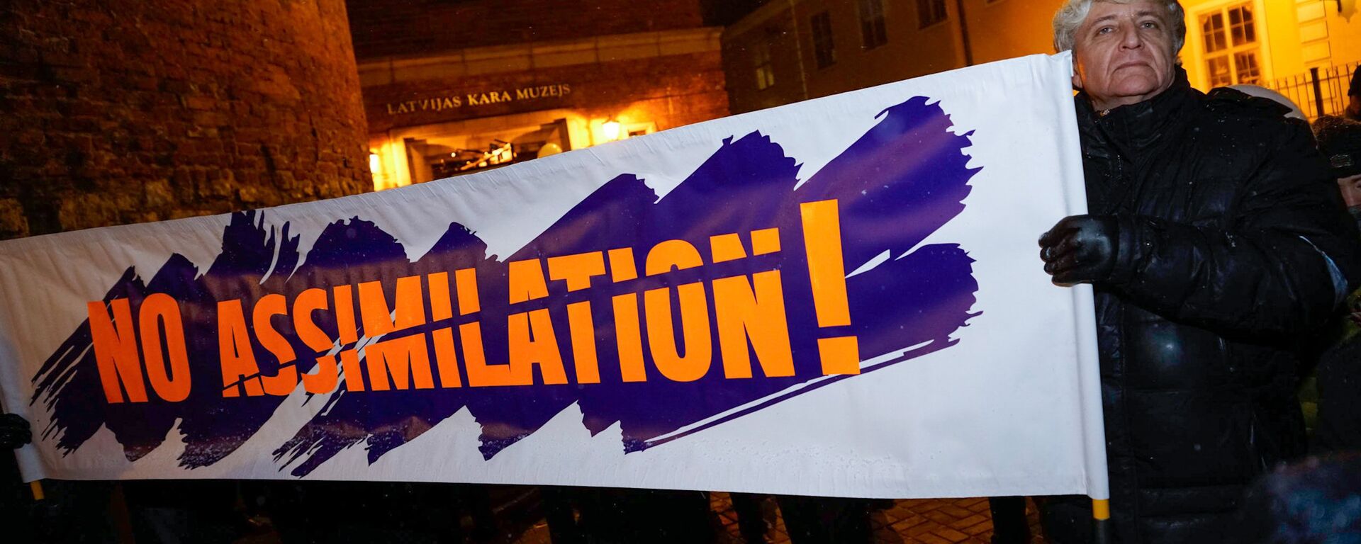 Акция в защиту русских школ в Риге 14 декабря 2017 года - Sputnik Латвия, 1920, 19.01.2018