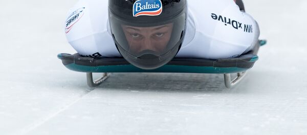 Латвийский скелетонист Мартинс Дукурс, архивное фото - Sputnik Латвия