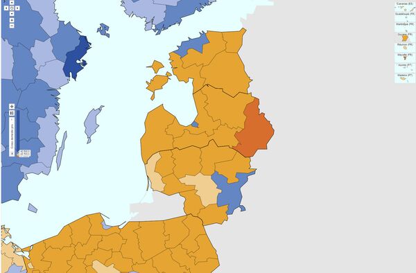 ВВП Европы по регионам ВВП Европы по регионам - Sputnik Latvija