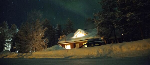 Полярное сияние в Финляндии - Sputnik Латвия