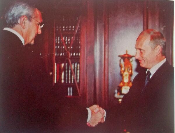 Встреча Яниса Юрканса с Владимиром Путиным - Sputnik Латвия