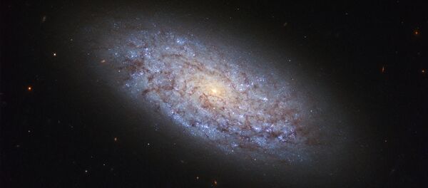 Галактика NGC 5949 в созвездии Дракона, нарушающая законы распределения темной материи - Sputnik Latvija