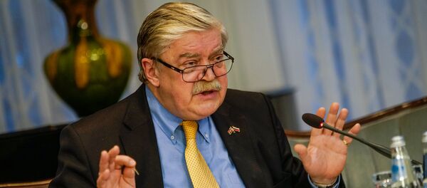 Пресс-конференция посла РФ в Латвии Евгения Лукьянова - Sputnik Латвия