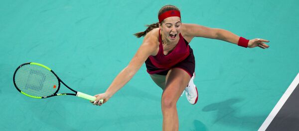 Елена Остапенко, Абу-Даби, 30 декабря 2017 г. Елена Остапенко, Абу-Даби, 30 декабря 2017 г. - Sputnik Латвия