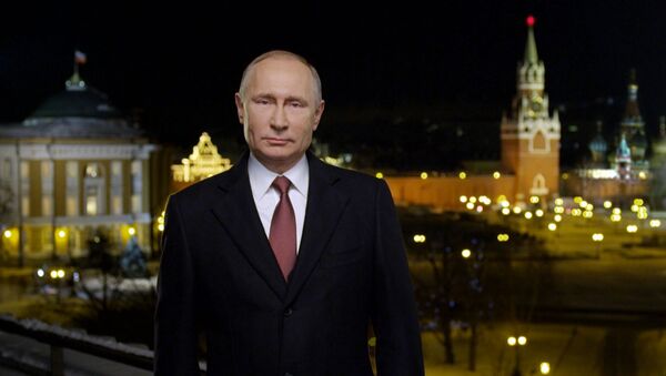 Новогоднее поздравление Путина - Sputnik Латвия