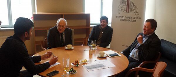 Встреча представителей Латвийской конфедерации работодателей с Фаррухом Усмановым - Sputnik Латвия