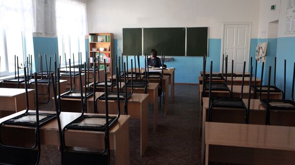 Преподаватель в аудитории школы - Sputnik Латвия