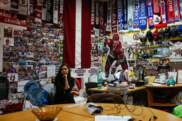 В клубе болельщиков ХК Динамо (Рига) В клубе болельщиков ХК Динамо (Рига) - Sputnik Латвия