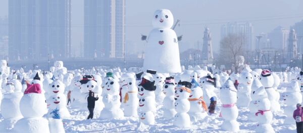 2018 снеговиков в честь нового года слепили в парке китайского Харбина - Sputnik Латвия