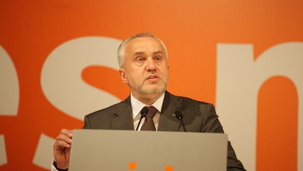Андрис Шкеле на пятнадцатом конгрессе Народной партии - Sputnik Латвия