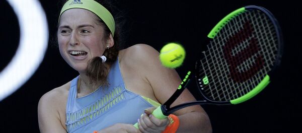 Теннисистка Елена Остапенко во втором туре на матче Открытого чемпионата Австралии по теннису в Мельбурне - Sputnik Латвия