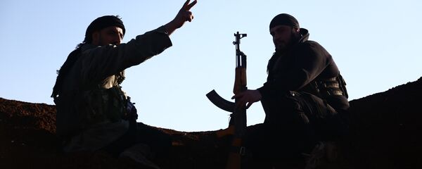 Турецкие боевики из Свободной сирийской армии занимают позиции в районе города Тал Малид - Sputnik Латвия