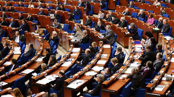 Делегаты в зале на пленарном заседании Парламентской ассамблеи Совета Европы (ПАСЕ) - Sputnik Латвия
