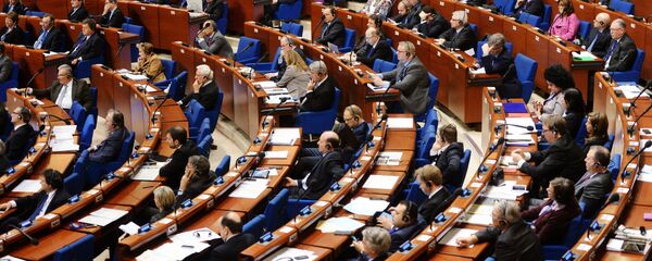 Делегаты в зале на пленарном заседании Парламентской ассамблеи Совета Европы (ПАСЕ) - Sputnik Латвия
