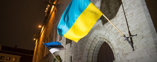 Igaunijas un Ukrainas karogi Igaunijas un Ukrainas karogi - Sputnik Latvija