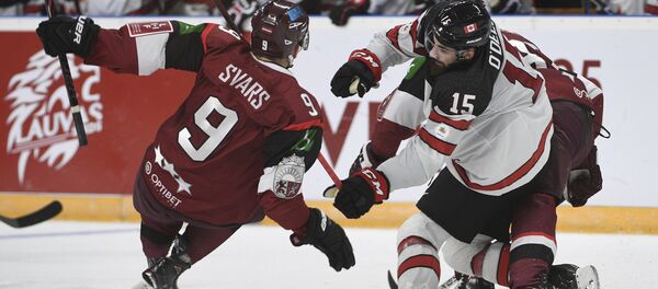 Хоккейный матч Латвия - Канада, 4 февраля 2018 - Sputnik Латвия