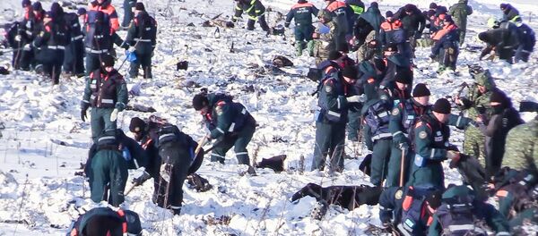 Поисковые работы на месте крушения Ан-148 в Московской области - Sputnik Латвия