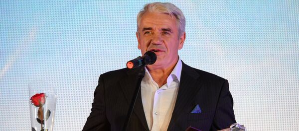 Актер Мартиньш Вилсонс на торжественной церемонии закрытия фестиваля кино стран СНГ, Латвии, Литвы и Эстонии Киношок в Анапе, 2014 - Sputnik Латвия