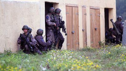 Литовская армия во время учений