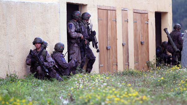 Литовские военнослужащие на учениях - Sputnik Латвия