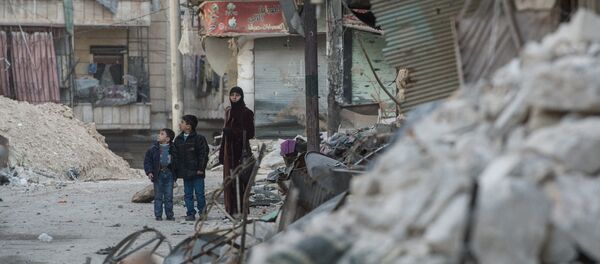 Ситуация в сирийском городе Алеппо Ситуация в сирийском городе Алеппо - Sputnik Latvija