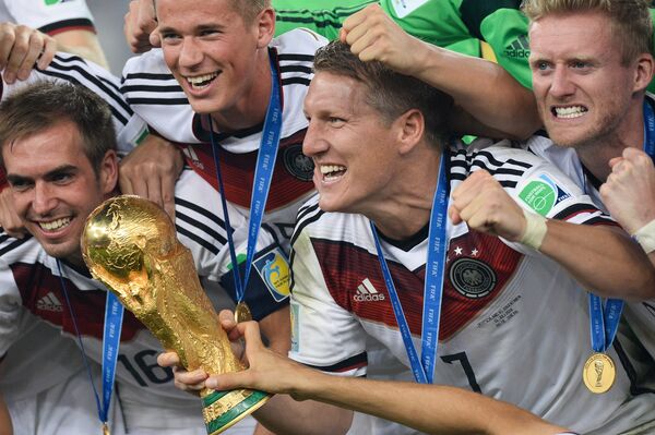 Национальная команда Германии – действующие чемпионы мира. Национальная команда Германии – действующие чемпионы мира. - Sputnik Латвия