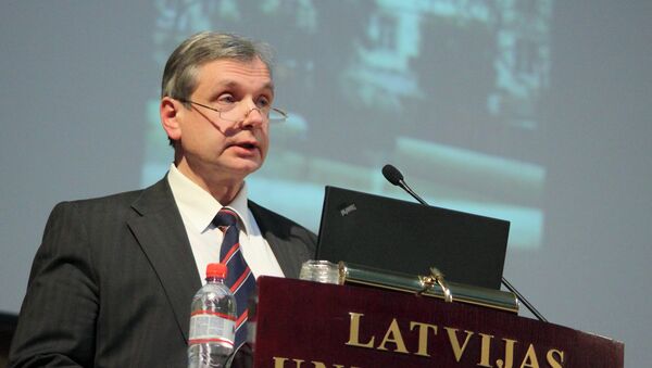 Министр образования Латвии Карлис Шадурскис в Латвийском университете - Sputnik Latvija
