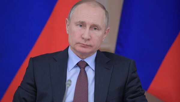 Президент РФ Владимир Путин, 6 марта 2018 - Sputnik Latvija