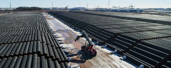 Трубы для строительства газопровода Северный поток-2 Трубы для строительства газопровода Северный поток-2 - Sputnik Latvija